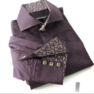 Bogosse Ibiza dress shirt paisley collar & cuffs
